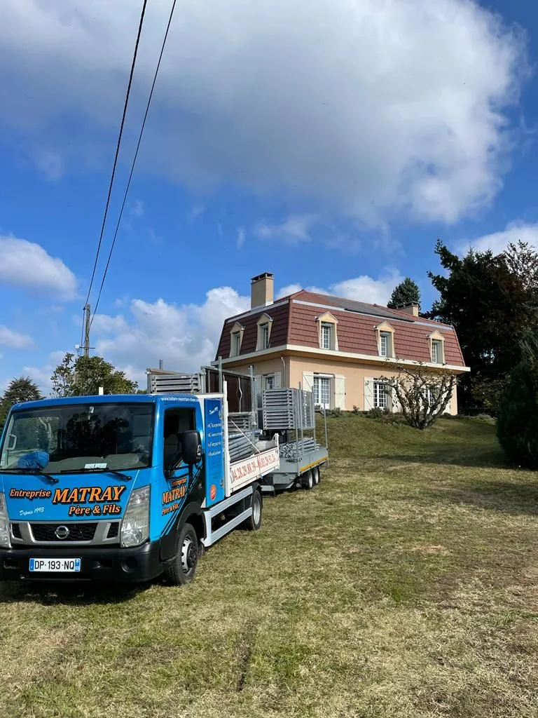 Camion Matray + remorque échafaudage