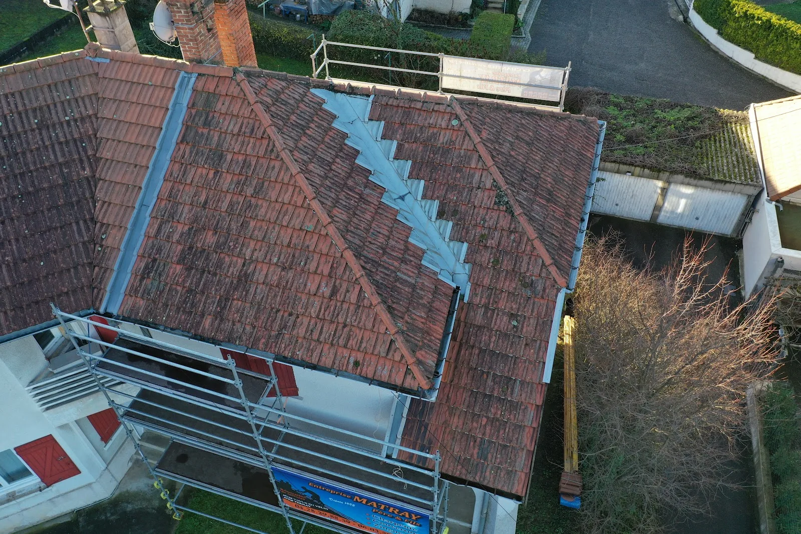 Drone chantier en cours
