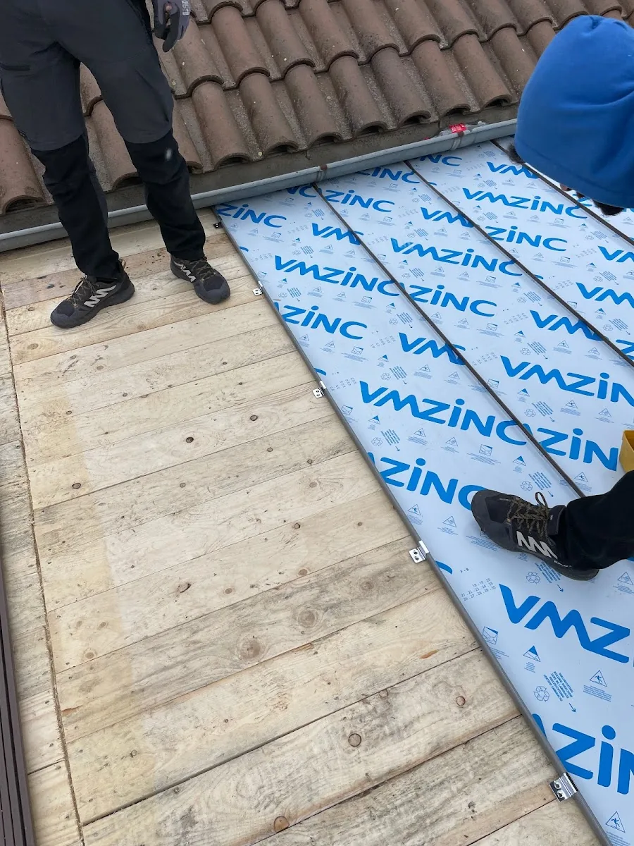 Pose VMZinc à joint debout